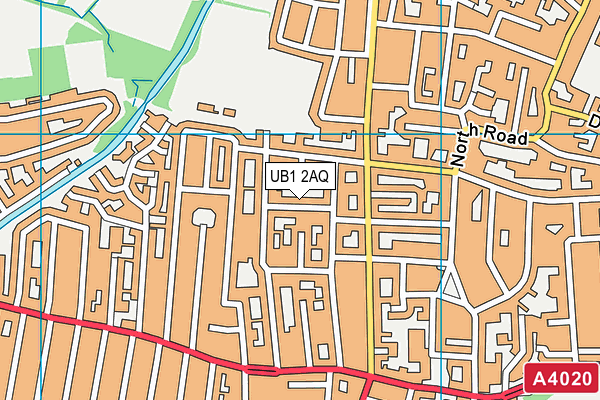 UB1 2AQ map - OS VectorMap District (Ordnance Survey) UB1 2AQ map - OS VectorMap District (Ordnance Survey)