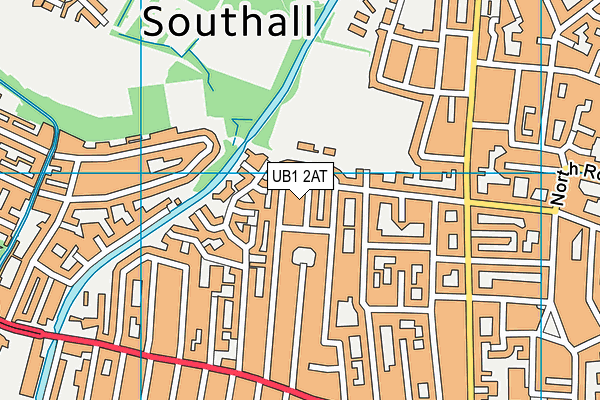 UB1 2AT map - OS VectorMap District (Ordnance Survey) UB1 2AT map - OS VectorMap District (Ordnance Survey)