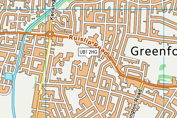 UB1 2HG map - OS VectorMap District (Ordnance Survey) UB1 2HG map - OS VectorMap District (Ordnance Survey)
