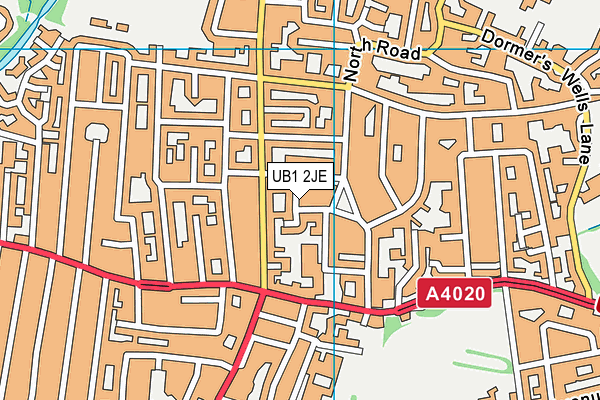 UB1 2JE map - OS VectorMap District (Ordnance Survey) UB1 2JE map - OS VectorMap District (Ordnance Survey)
