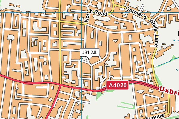 UB1 2JL map - OS VectorMap District (Ordnance Survey) UB1 2JL map - OS VectorMap District (Ordnance Survey)