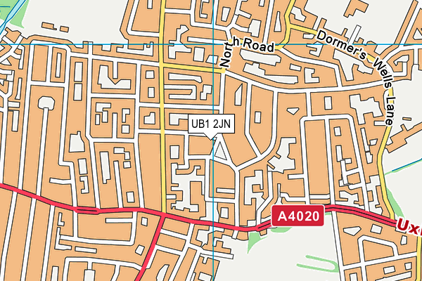 UB1 2JN map - OS VectorMap District (Ordnance Survey) UB1 2JN map - OS VectorMap District (Ordnance Survey)