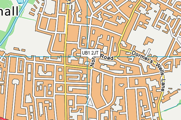 UB1 2JT map - OS VectorMap District (Ordnance Survey) UB1 2JT map - OS VectorMap District (Ordnance Survey)