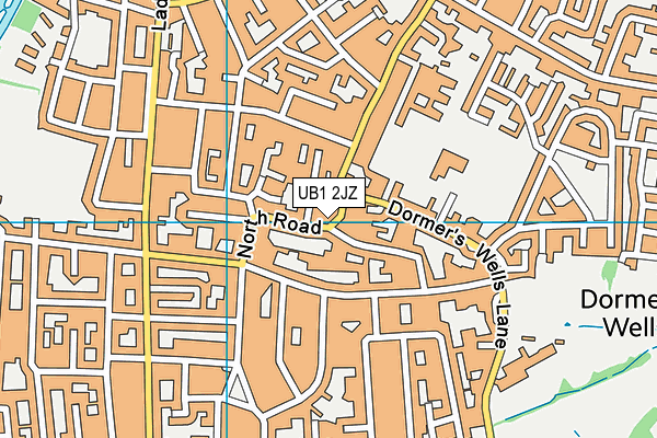 UB1 2JZ map - OS VectorMap District (Ordnance Survey) UB1 2JZ map - OS VectorMap District (Ordnance Survey)