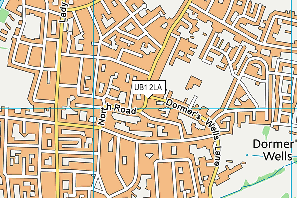 UB1 2LA map - OS VectorMap District (Ordnance Survey) UB1 2LA map - OS VectorMap District (Ordnance Survey)