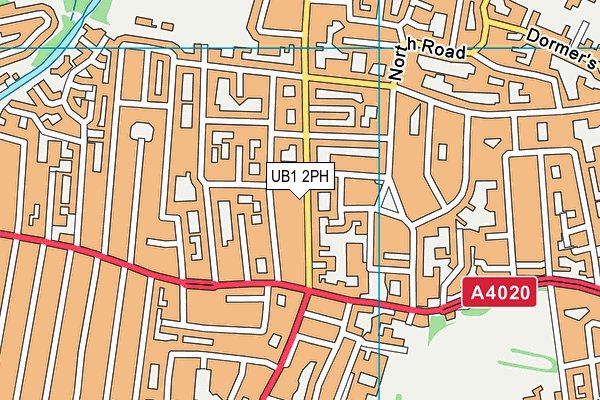 UB1 2PH map - OS VectorMap District (Ordnance Survey) UB1 2PH map - OS VectorMap District (Ordnance Survey)