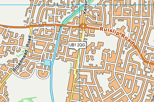 UB1 2QG map - OS VectorMap District (Ordnance Survey) UB1 2QG map - OS VectorMap District (Ordnance Survey)