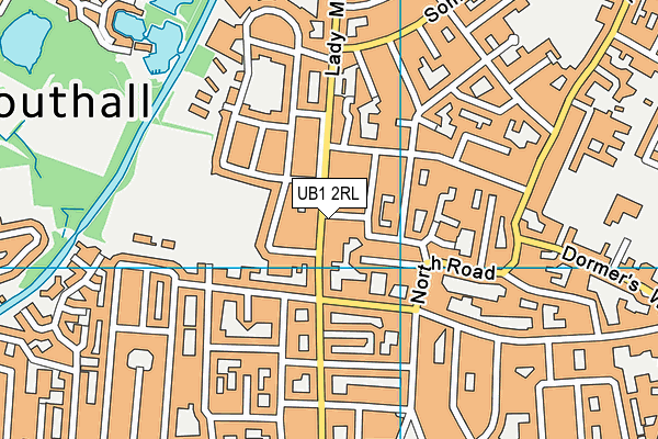 UB1 2RL map - OS VectorMap District (Ordnance Survey) UB1 2RL map - OS VectorMap District (Ordnance Survey)