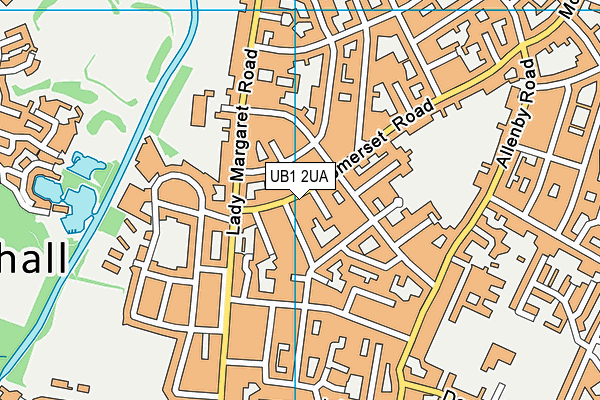 UB1 2UA map - OS VectorMap District (Ordnance Survey) UB1 2UA map - OS VectorMap District (Ordnance Survey)