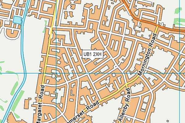 UB1 2XH map - OS VectorMap District (Ordnance Survey) UB1 2XH map - OS VectorMap District (Ordnance Survey)