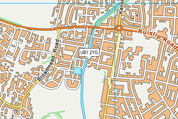 UB1 2YG map - OS VectorMap District (Ordnance Survey) UB1 2YG map - OS VectorMap District (Ordnance Survey)