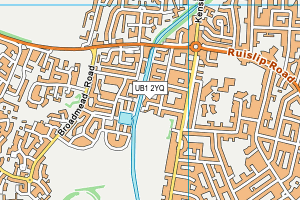 UB1 2YQ map - OS VectorMap District (Ordnance Survey) UB1 2YQ map - OS VectorMap District (Ordnance Survey)