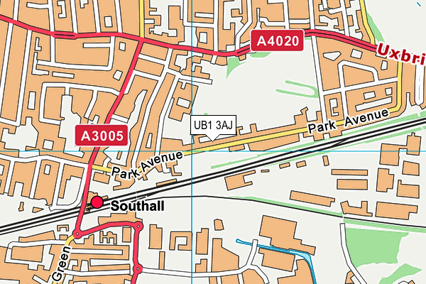 UB1 3AJ map - OS VectorMap District (Ordnance Survey) UB1 3AJ map - OS VectorMap District (Ordnance Survey)