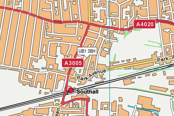 UB1 3BH map - OS VectorMap District (Ordnance Survey) UB1 3BH map - OS VectorMap District (Ordnance Survey)