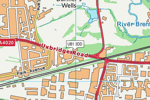 UB1 3DD map - OS VectorMap District (Ordnance Survey) UB1 3DD map - OS VectorMap District (Ordnance Survey)