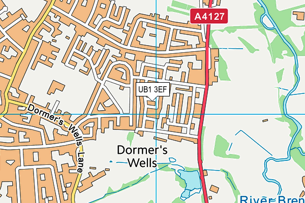 UB1 3EF map - OS VectorMap District (Ordnance Survey) UB1 3EF map - OS VectorMap District (Ordnance Survey)
