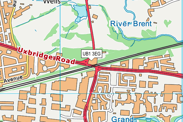 UB1 3EG map - OS VectorMap District (Ordnance Survey) UB1 3EG map - OS VectorMap District (Ordnance Survey)