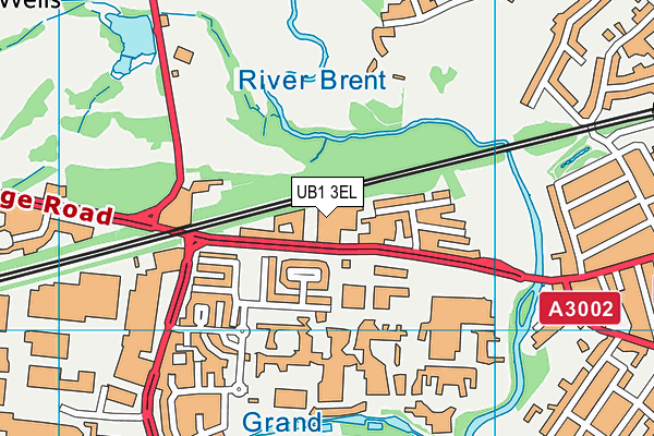 UB1 3EL map - OS VectorMap District (Ordnance Survey) UB1 3EL map - OS VectorMap District (Ordnance Survey)