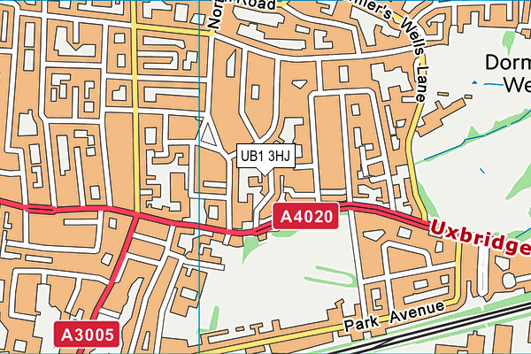 UB1 3HJ map - OS VectorMap District (Ordnance Survey)