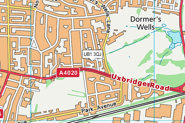 UB1 3QJ map - OS VectorMap District (Ordnance Survey) UB1 3QJ map - OS VectorMap District (Ordnance Survey)