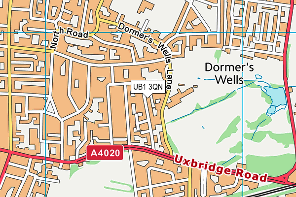 UB1 3QN map - OS VectorMap District (Ordnance Survey) UB1 3QN map - OS VectorMap District (Ordnance Survey)