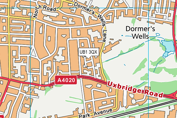 UB1 3QX map - OS VectorMap District (Ordnance Survey) UB1 3QX map - OS VectorMap District (Ordnance Survey)