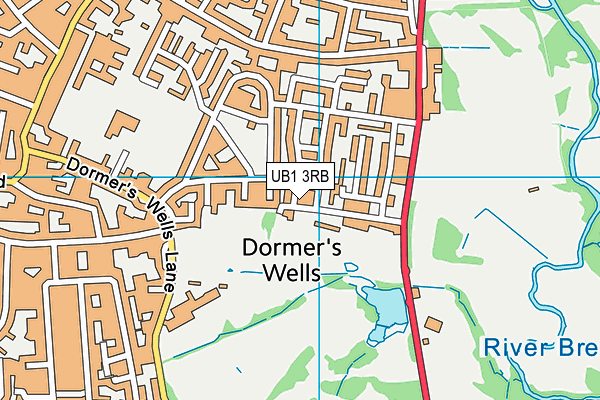 UB1 3RB map - OS VectorMap District (Ordnance Survey) UB1 3RB map - OS VectorMap District (Ordnance Survey)