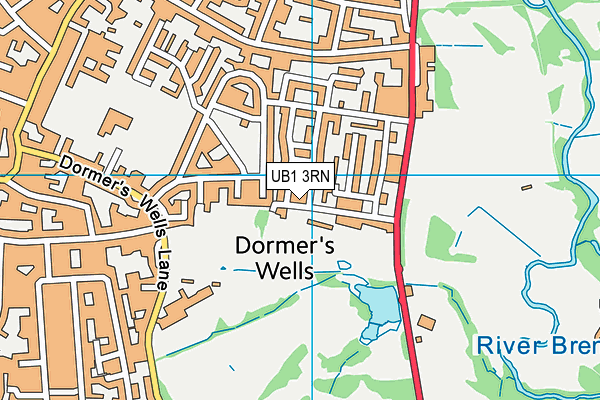 UB1 3RN map - OS VectorMap District (Ordnance Survey) UB1 3RN map - OS VectorMap District (Ordnance Survey)
