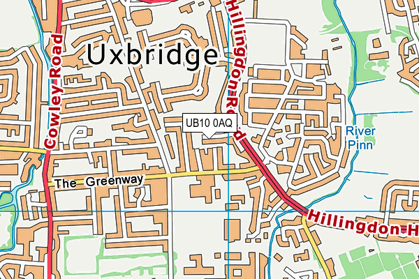 UB10 0AQ map - OS VectorMap District (Ordnance Survey) UB10 0AQ map - OS VectorMap District (Ordnance Survey)