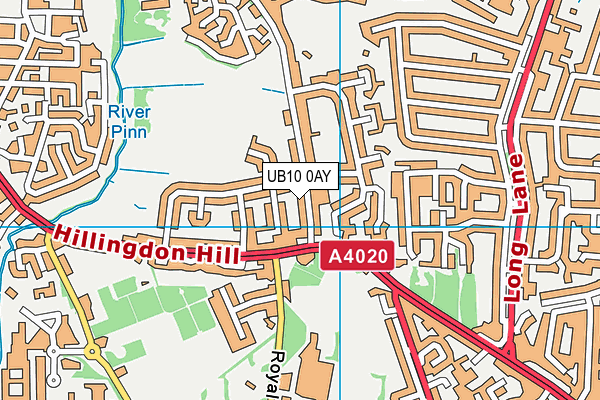 UB10 0AY map - OS VectorMap District (Ordnance Survey) UB10 0AY map - OS VectorMap District (Ordnance Survey)