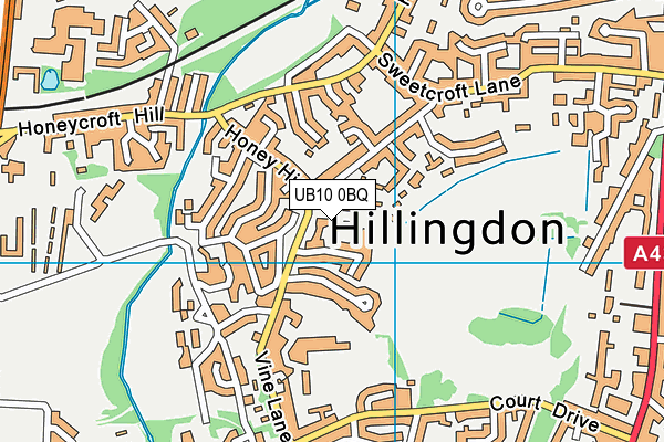 UB10 0BQ map - OS VectorMap District (Ordnance Survey) UB10 0BQ map - OS VectorMap District (Ordnance Survey)