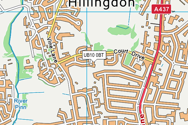 UB10 0BT map - OS VectorMap District (Ordnance Survey) UB10 0BT map - OS VectorMap District (Ordnance Survey)