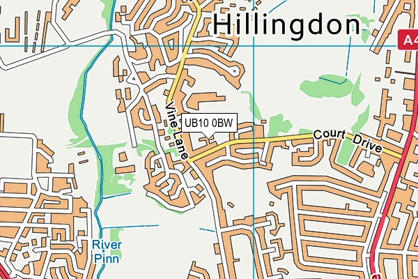 UB10 0BW map - OS VectorMap District (Ordnance Survey) UB10 0BW map - OS VectorMap District (Ordnance Survey)