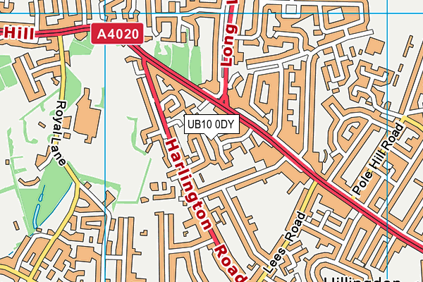UB10 0DY map - OS VectorMap District (Ordnance Survey) UB10 0DY map - OS VectorMap District (Ordnance Survey)