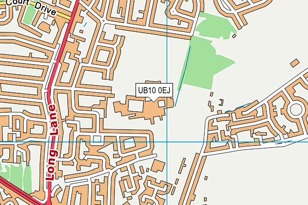 UB10 0EJ map - OS VectorMap District (Ordnance Survey) UB10 0EJ map - OS VectorMap District (Ordnance Survey)