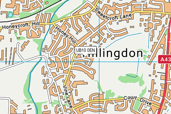 UB10 0EN map - OS VectorMap District (Ordnance Survey) UB10 0EN map - OS VectorMap District (Ordnance Survey)