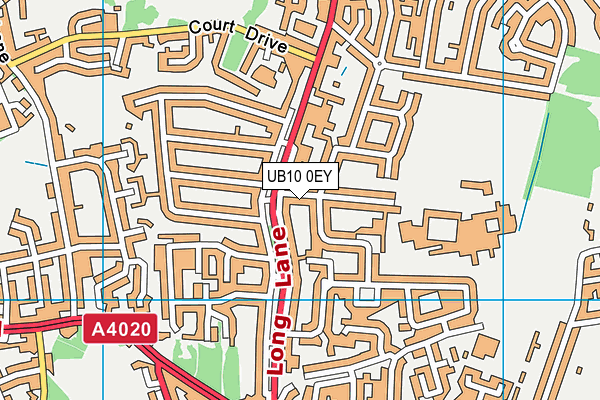 UB10 0EY map - OS VectorMap District (Ordnance Survey) UB10 0EY map - OS VectorMap District (Ordnance Survey)