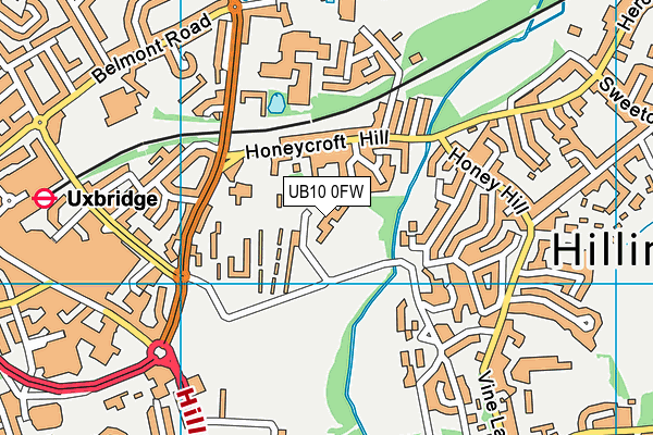 UB10 0FW map - OS VectorMap District (Ordnance Survey) UB10 0FW map - OS VectorMap District (Ordnance Survey)