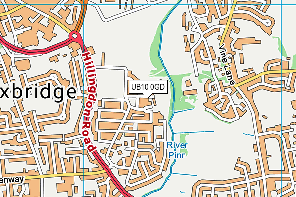 UB10 0GD map - OS VectorMap District (Ordnance Survey) UB10 0GD map - OS VectorMap District (Ordnance Survey)
