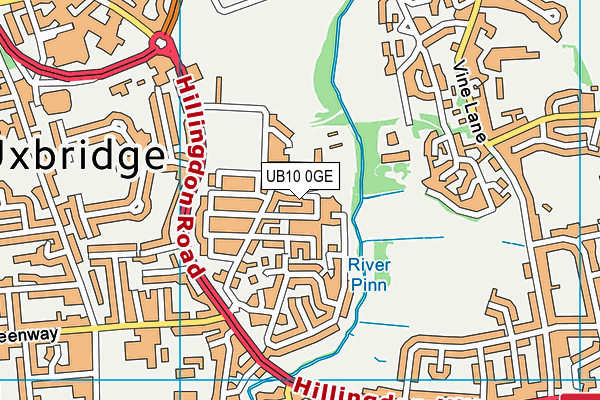 UB10 0GE map - OS VectorMap District (Ordnance Survey) UB10 0GE map - OS VectorMap District (Ordnance Survey)