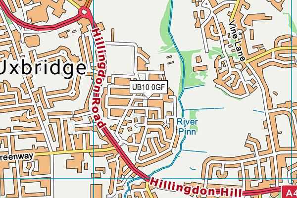 UB10 0GF map - OS VectorMap District (Ordnance Survey) UB10 0GF map - OS VectorMap District (Ordnance Survey)