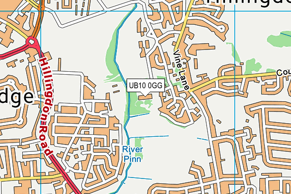 UB10 0GG map - OS VectorMap District (Ordnance Survey) UB10 0GG map - OS VectorMap District (Ordnance Survey)