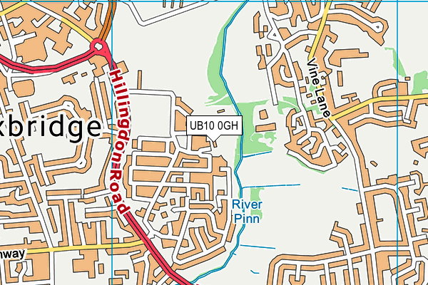 UB10 0GH map - OS VectorMap District (Ordnance Survey) UB10 0GH map - OS VectorMap District (Ordnance Survey)