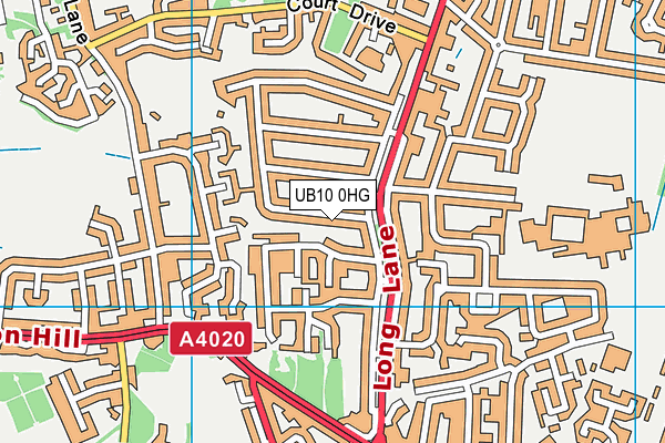 UB10 0HG map - OS VectorMap District (Ordnance Survey) UB10 0HG map - OS VectorMap District (Ordnance Survey)