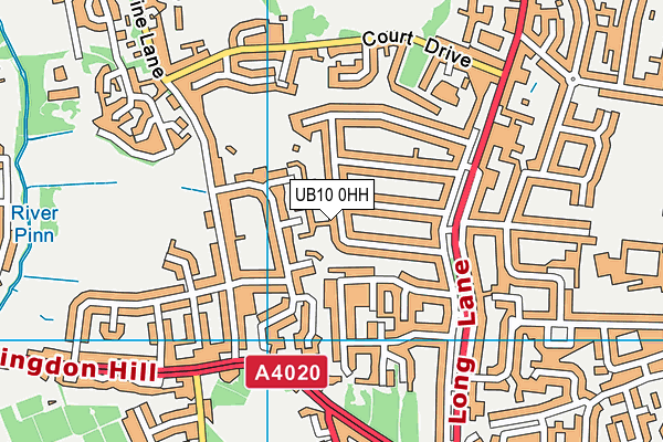 UB10 0HH map - OS VectorMap District (Ordnance Survey) UB10 0HH map - OS VectorMap District (Ordnance Survey)