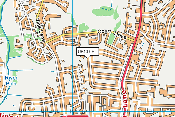 UB10 0HL map - OS VectorMap District (Ordnance Survey) UB10 0HL map - OS VectorMap District (Ordnance Survey)