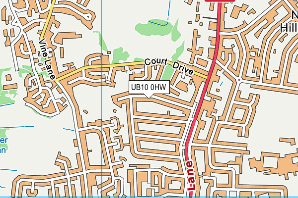 UB10 0HW map - OS VectorMap District (Ordnance Survey) UB10 0HW map - OS VectorMap District (Ordnance Survey)
