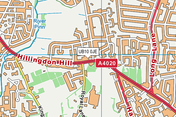 UB10 0JE map - OS VectorMap District (Ordnance Survey) UB10 0JE map - OS VectorMap District (Ordnance Survey)