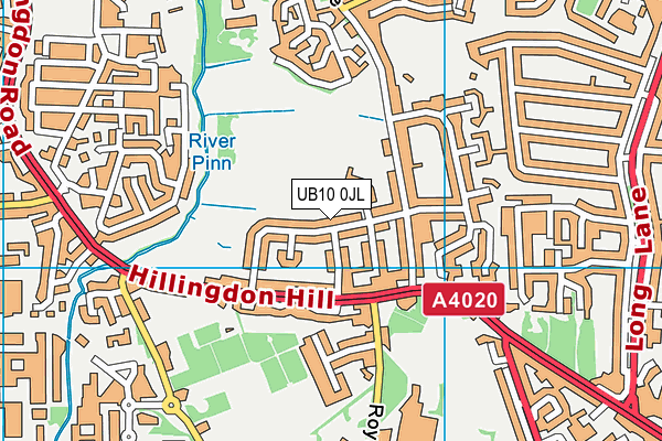 UB10 0JL map - OS VectorMap District (Ordnance Survey)