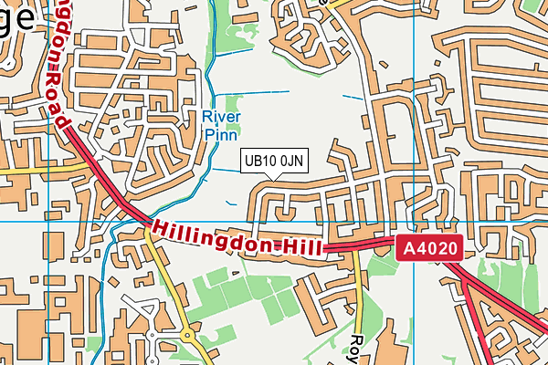 UB10 0JN map - OS VectorMap District (Ordnance Survey)